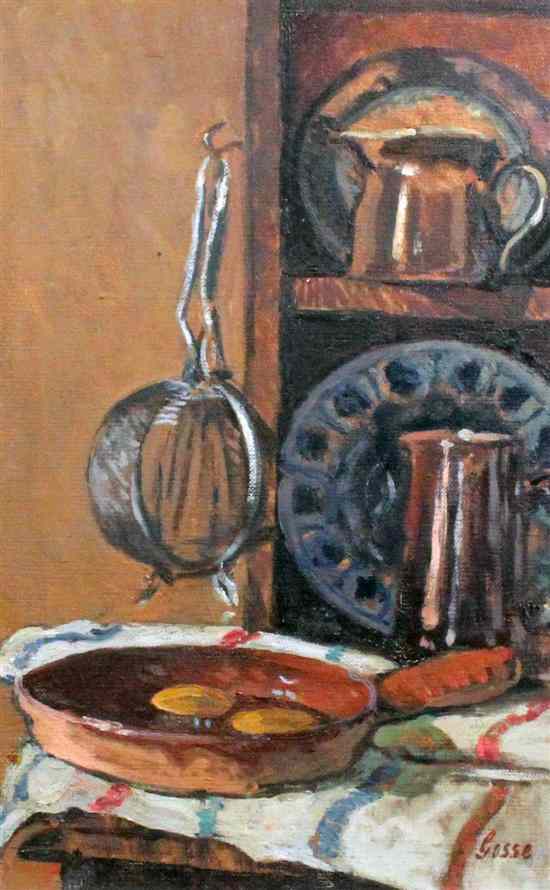 Appraisal: Sylvia Gosse - oil on canvas Still life of a