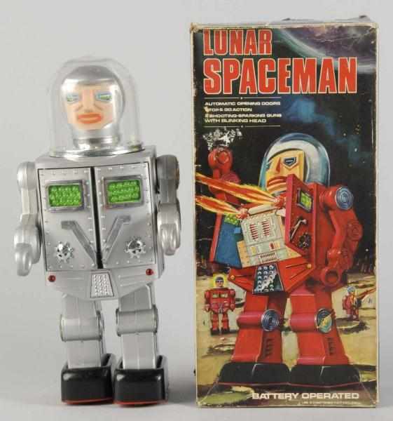 Appraisal: Plastic Lunar Spaceman Battery-Operated Toy Description Made in Hong Kong