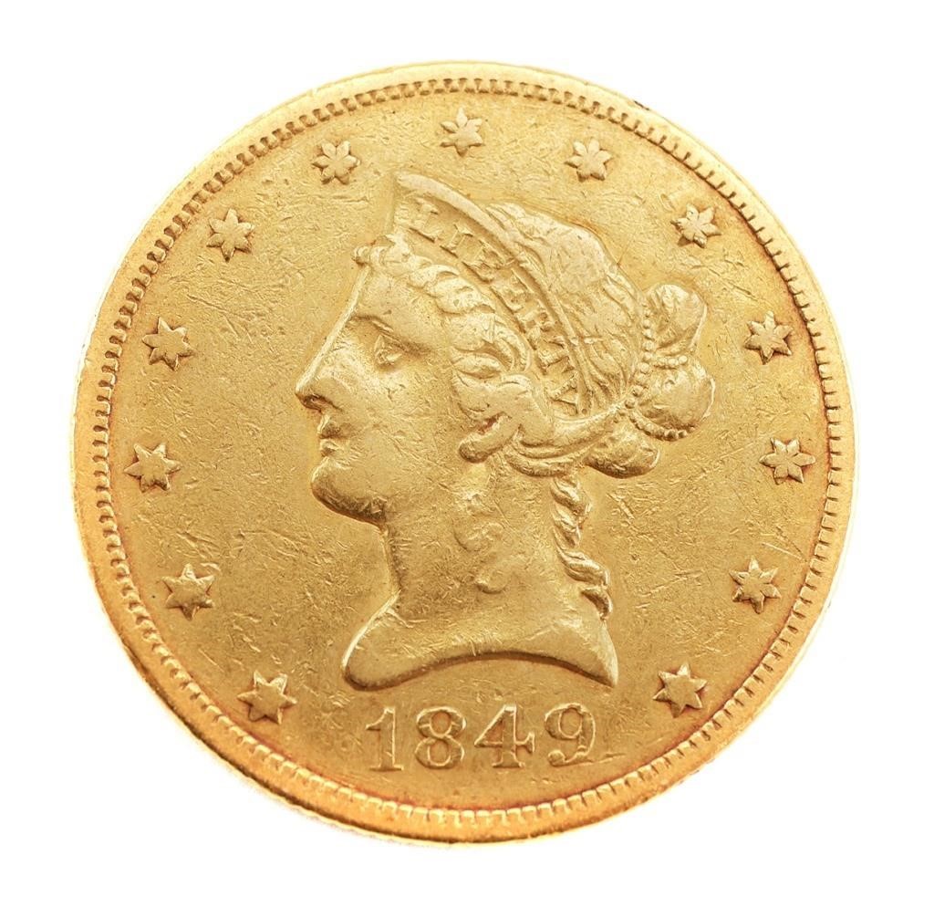 Appraisal: US gold ten dollar Liberty Head coin Circulated mm grams