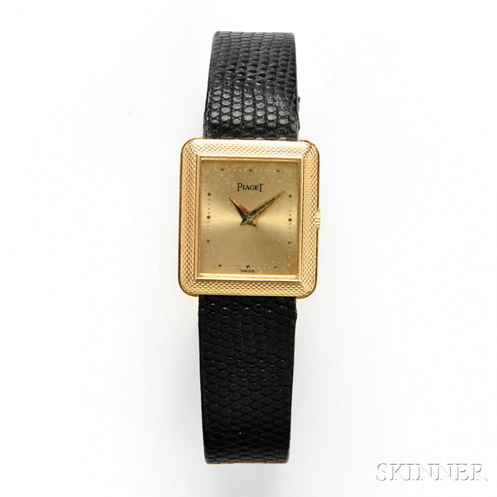 Appraisal: Lady's kt Gold Wristwatch Piaget the gold-tone metal dial with