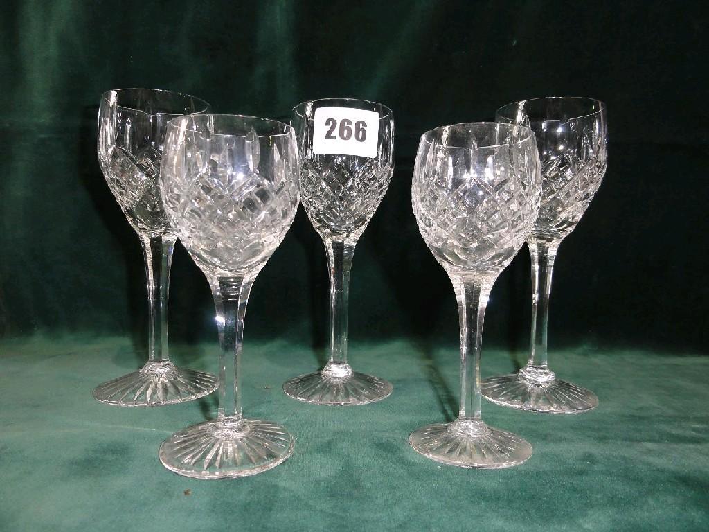 Appraisal: A collection of Stuart Crystal drinking glasses with cut decoration