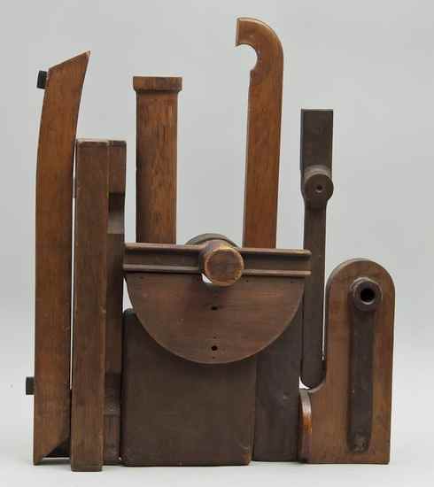 Appraisal: Norman Sumner Green - Assemblage in wood inscribed initials and