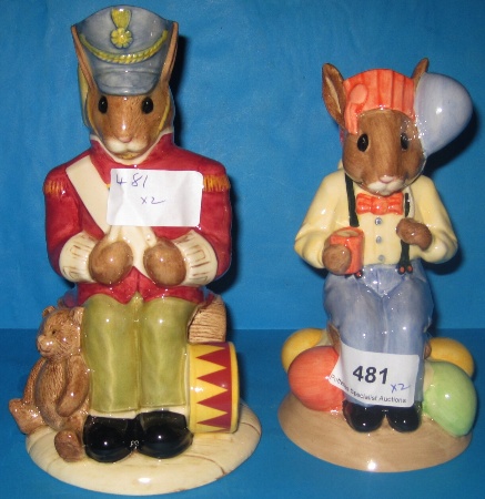 Appraisal: Royal Doulton Bunnykins Toby Jugs Toy Soldier D and Party