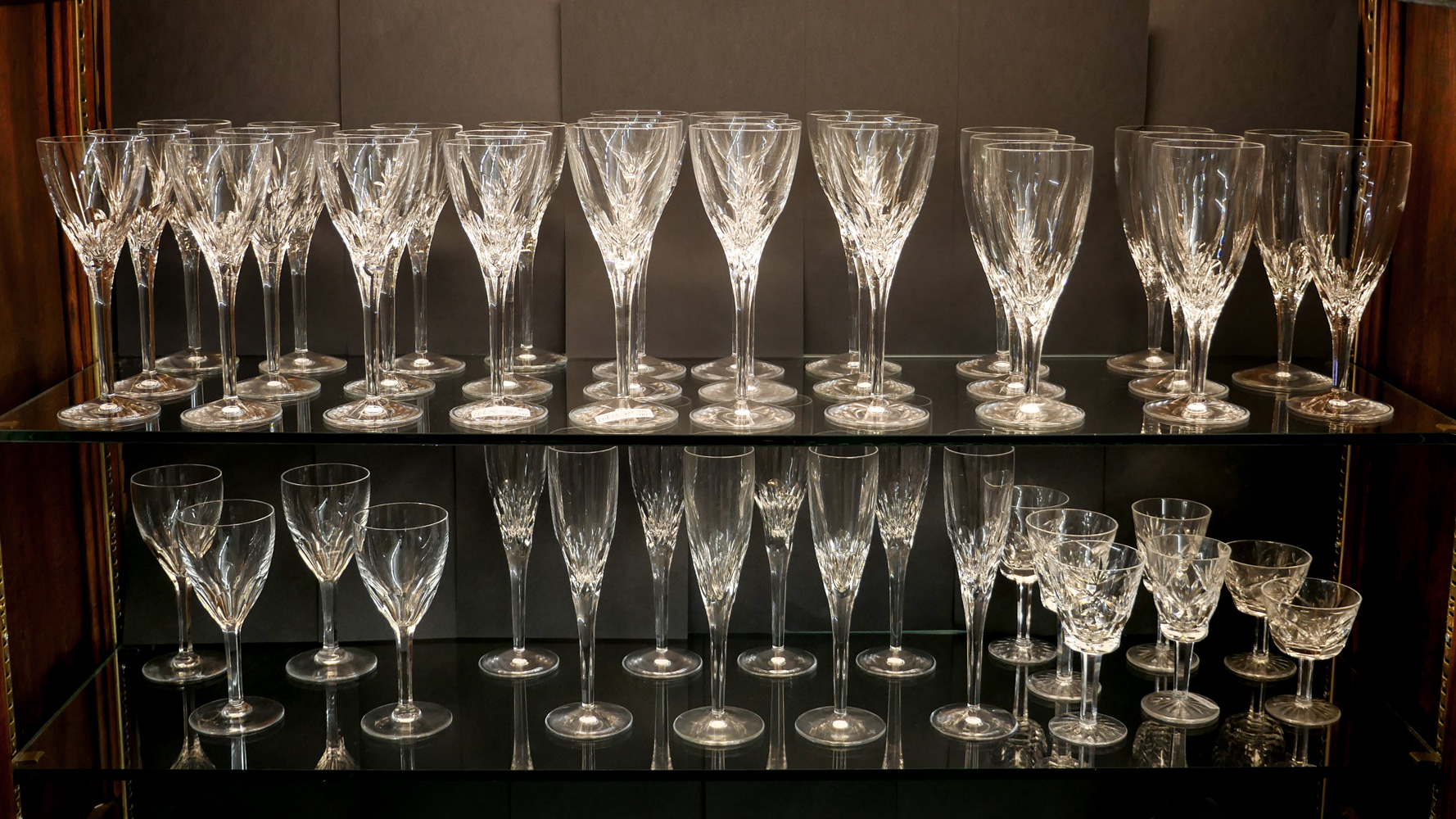 Appraisal: PC WATERFORD STEMWARE Comprising - wine glasses - large wine