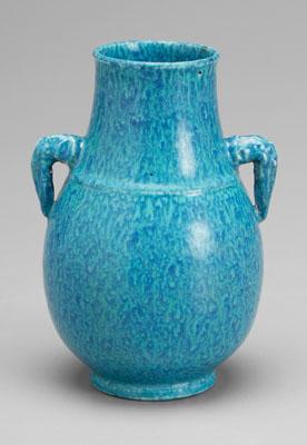 Appraisal: Chinese robin s egg blue vase finely potted ovoid base