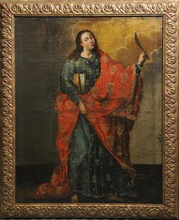 Appraisal: th C Spanish Colonial Oil on Canvas St John Early