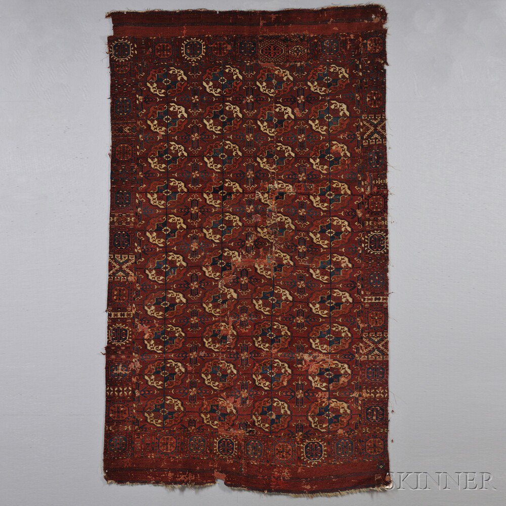 Appraisal: Tekke Main Carpet West Turkestan mid- th century the rich