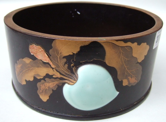 Appraisal: A Japanese lacquer box Meiji period - of circular form