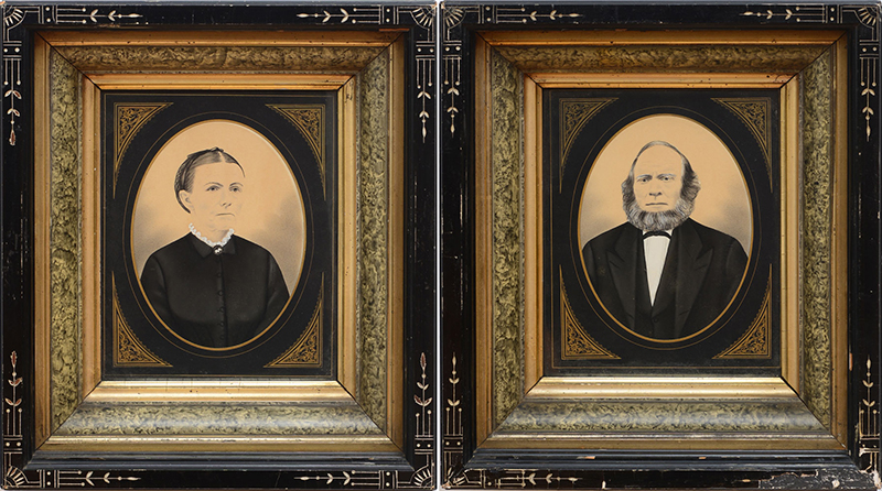 Appraisal: AMERICAN SCHOOL PORTRAIT OF A MAN AND PORTRAIT OF A