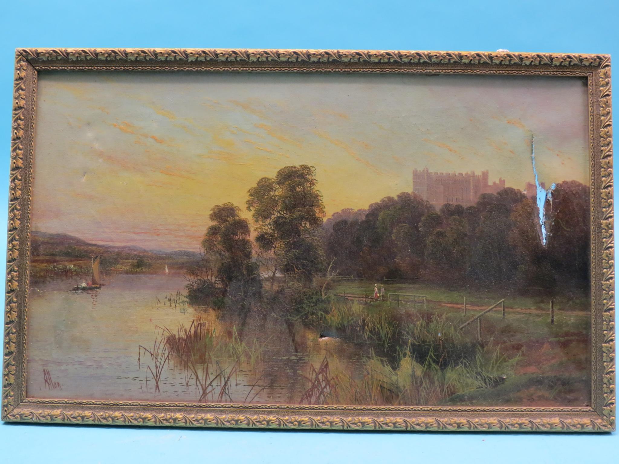 Appraisal: Allan - th century oil on canvas view from Swanbourne