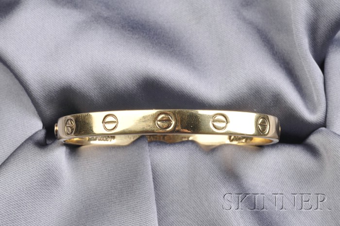 Appraisal: kt Gold Love Bracelet Aldo Cipullo Cartier dwt interior cir