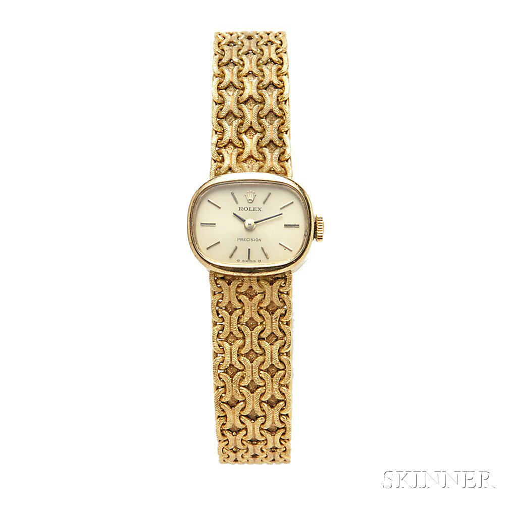 Appraisal: Lady's kt Gold Wristwatch Rolex the oval dial with baton