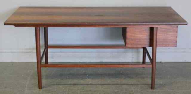 Appraisal: Midcentury Rosewood Coffee Table With sliding drawer From a Stamford