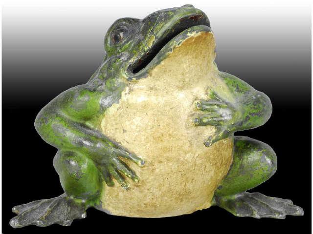 Appraisal: German Lead Singing Frog Still Bank Condition EXCELLENT Size -