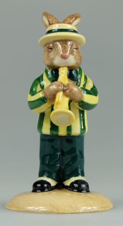 Appraisal: Bunnykins Trumpet Player in Green and Yellow Colourway Ltd Edt