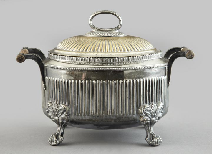 Appraisal: Handsome Edwardian Silverplate Paw-Footed Soup Tureen first quarter th century