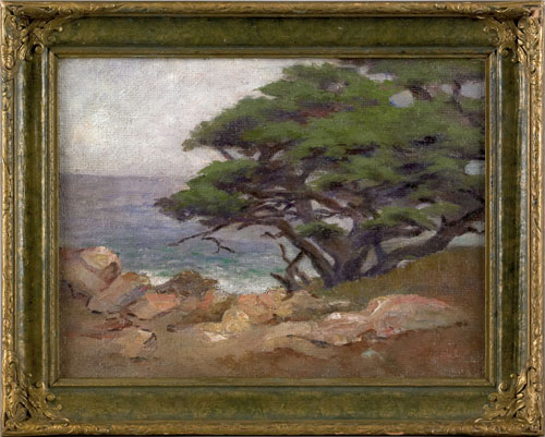 Appraisal: Eunice Ellenetta Booth American - oil on canvas coastal landscape