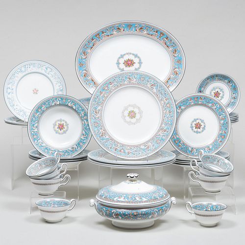 Appraisal: WEDGWOOD PORCELAIN PART SERVICE IN THE 'FLORENTINE' PATTERNPrinted marks Comprising