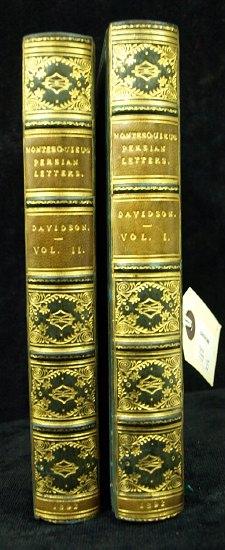 Appraisal: Montesquieu C de S Persian Letters trans Davidson J limited