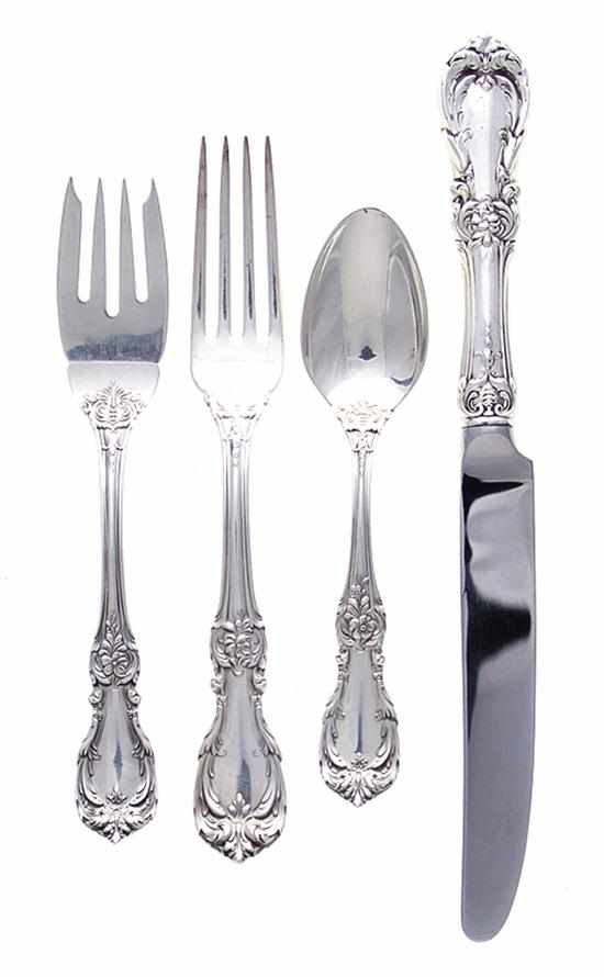 Appraisal: Reed Barton Burgundy pattern sterling flatware circa comprising hollow handle