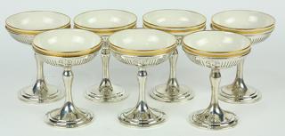 Appraisal: American Shreve Company sterling silver stemmed champagne or dessert goblets