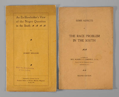 Appraisal: Two Asheville Reconstruction-era pamphlets Some Aspects of the Race Problem