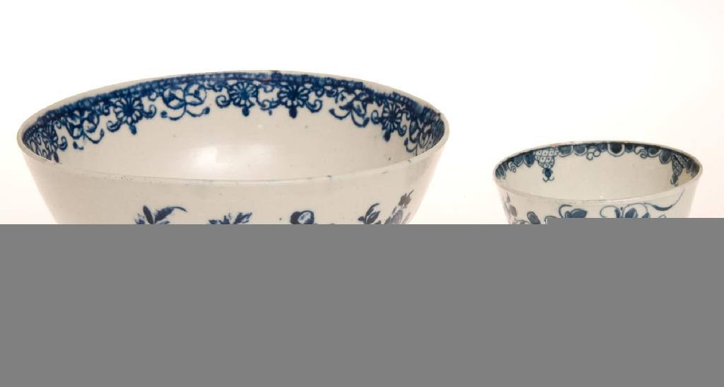 Appraisal: LIVERPOOL BLUE AND WHITE PORCELAIN BOWL LATE th CENTURY the