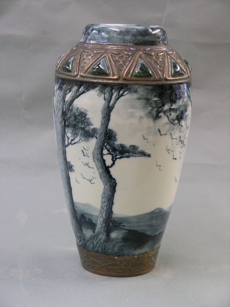 Appraisal: An Alexandra Porcelain Works Royal Vienna vase Ernst Wahliss ovoid