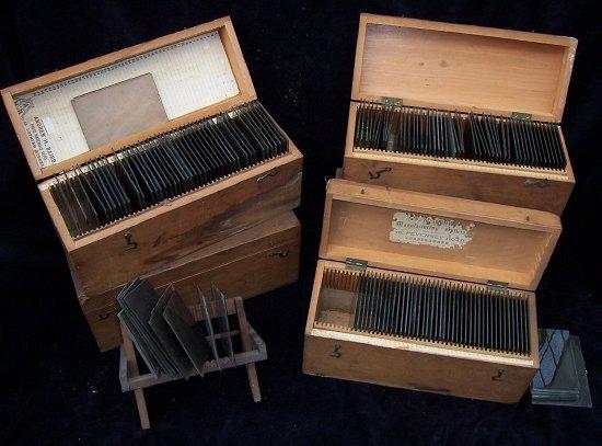 Appraisal: A large quantity of photographic slides contained in fitted boxes