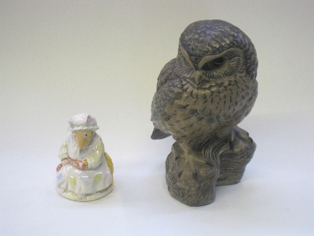 Appraisal: Poole stoneware figure of a barred owl by Barbara Linley