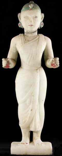 Appraisal: East Indian Marble Courtesan th centurya young woman with polychrome