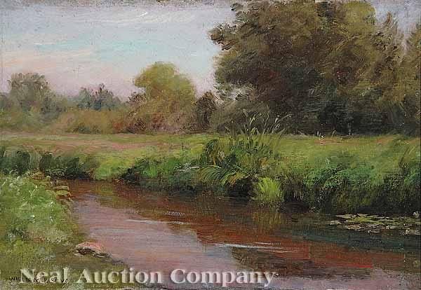 Appraisal: William Posey Silva American Georgia - The Meandering Stream oil