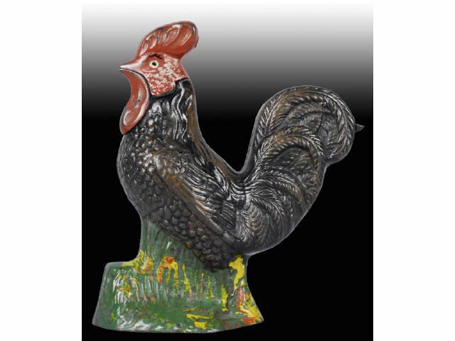 Appraisal: Cast Iron Rooster Mechanical Bank Description Circa to Manufactured by