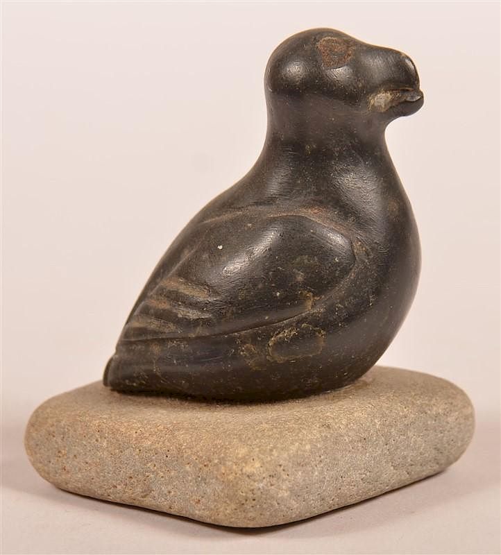 Appraisal: Eskimo Stone Carving of a Sea Bird Eskimo Stone Carving