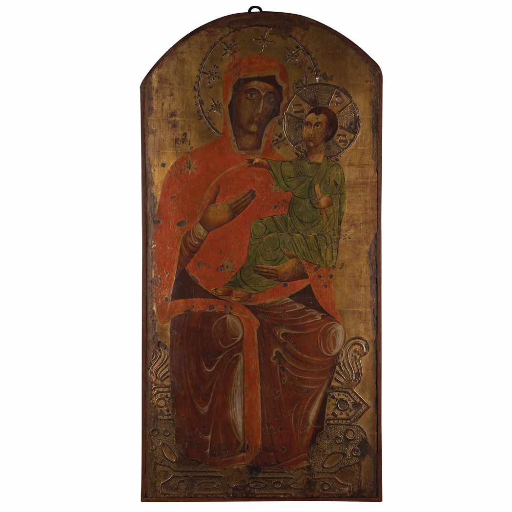 Appraisal: Dalmatian School th Century Madonna and Child Tempera and oil