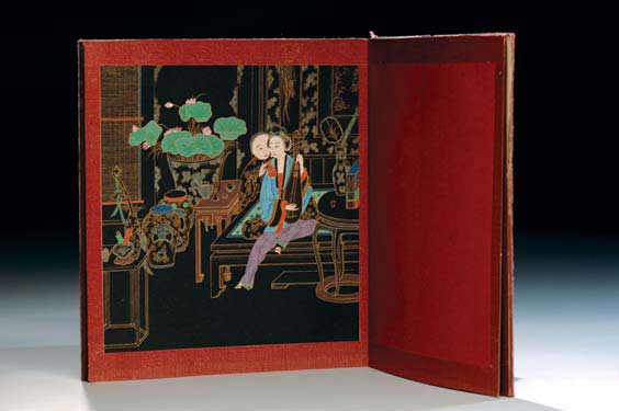 Appraisal: CHINESE EROTIC ALBUM OF PAINTINGS Chinese album of twelve erotic