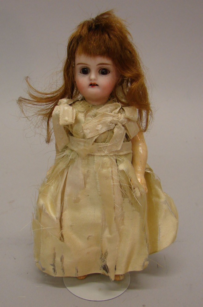 Appraisal: K R doll Brown sleep eyes open mouth original long