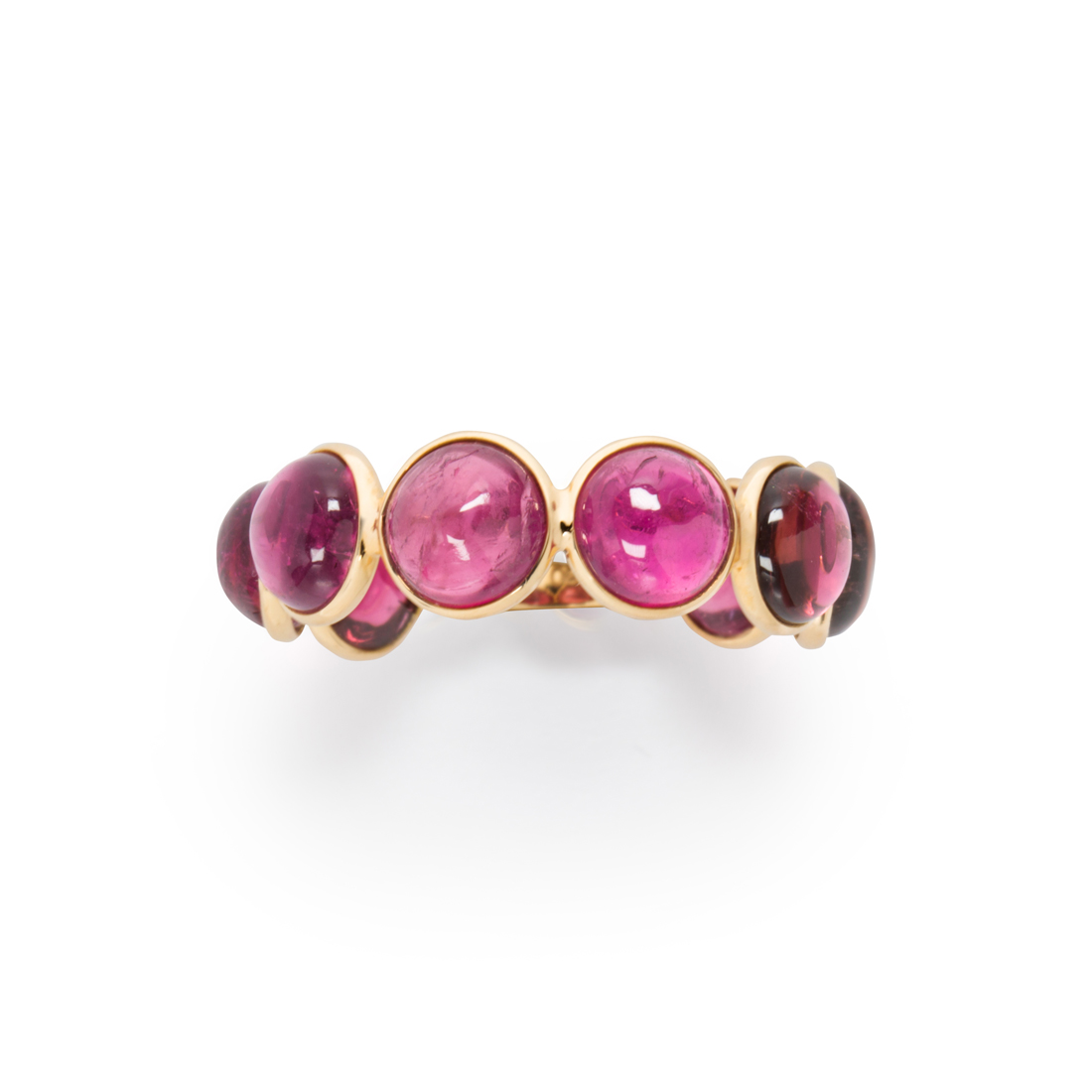 Appraisal: A RUBELLITE TOURMALINE AND EIGHTEEN KARAT GOLD RING A rubellite