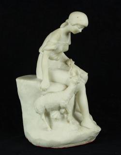 Appraisal: Continental marble figural sculpture of a woman Continental marble figural