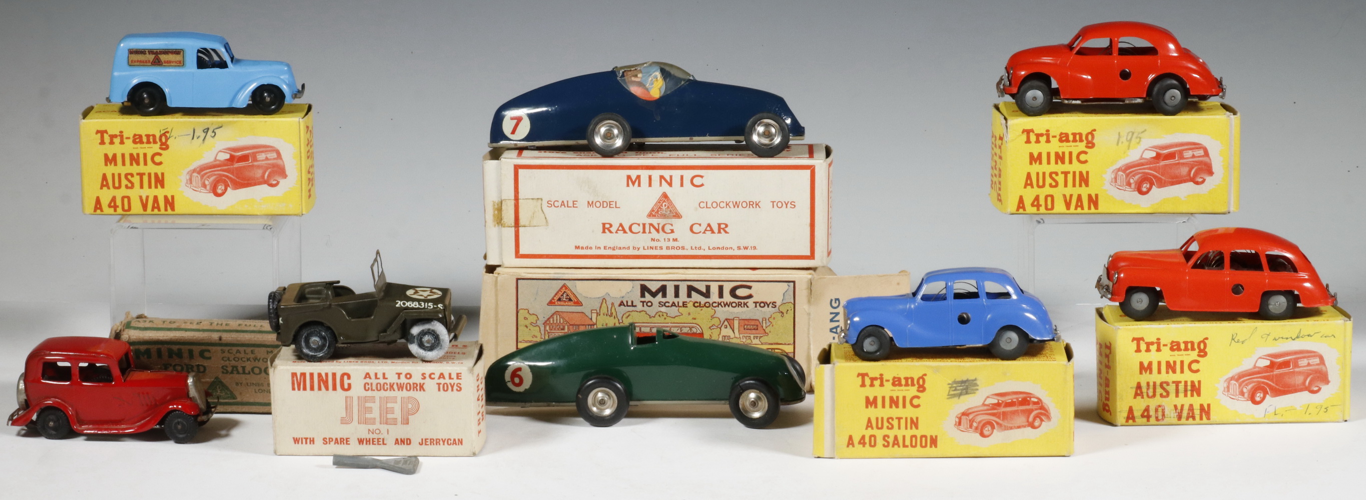 Appraisal: TRI-ANG MINIC CARS IN BOXES Collection of British Made Tri-ang