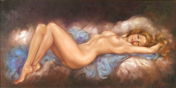 Appraisal: Leo Jansen American - Reclining Nude signed 'Leo Jansen' lower