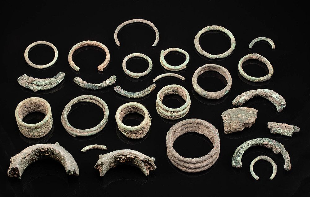 Appraisal: Lot of Dong Son Bronze Bracelets Fragments Ancient Southeast Asia