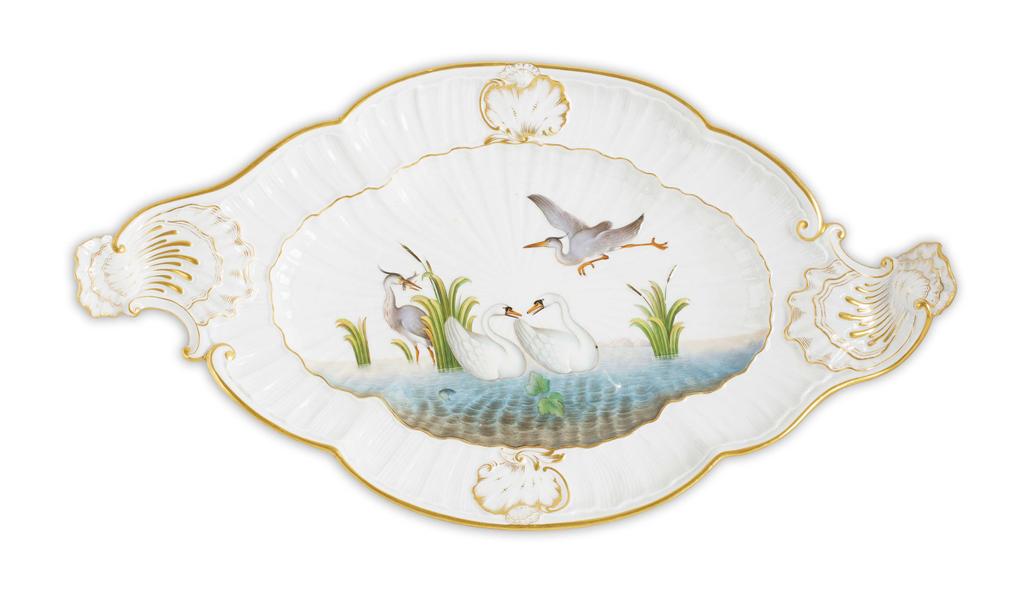 Appraisal: MEISSEN PORCELAIN DISH AFTER THE 'SWAN' SERVICE LATE TH CENTURY