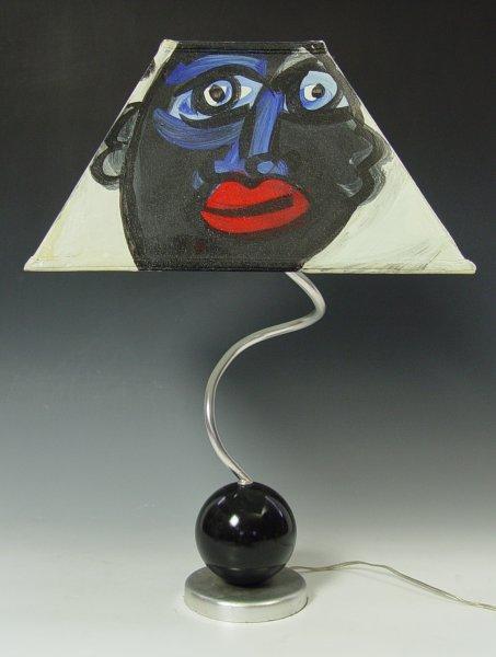 Appraisal: KEIL Peter German - Lamp with Michael Jackson shade ''