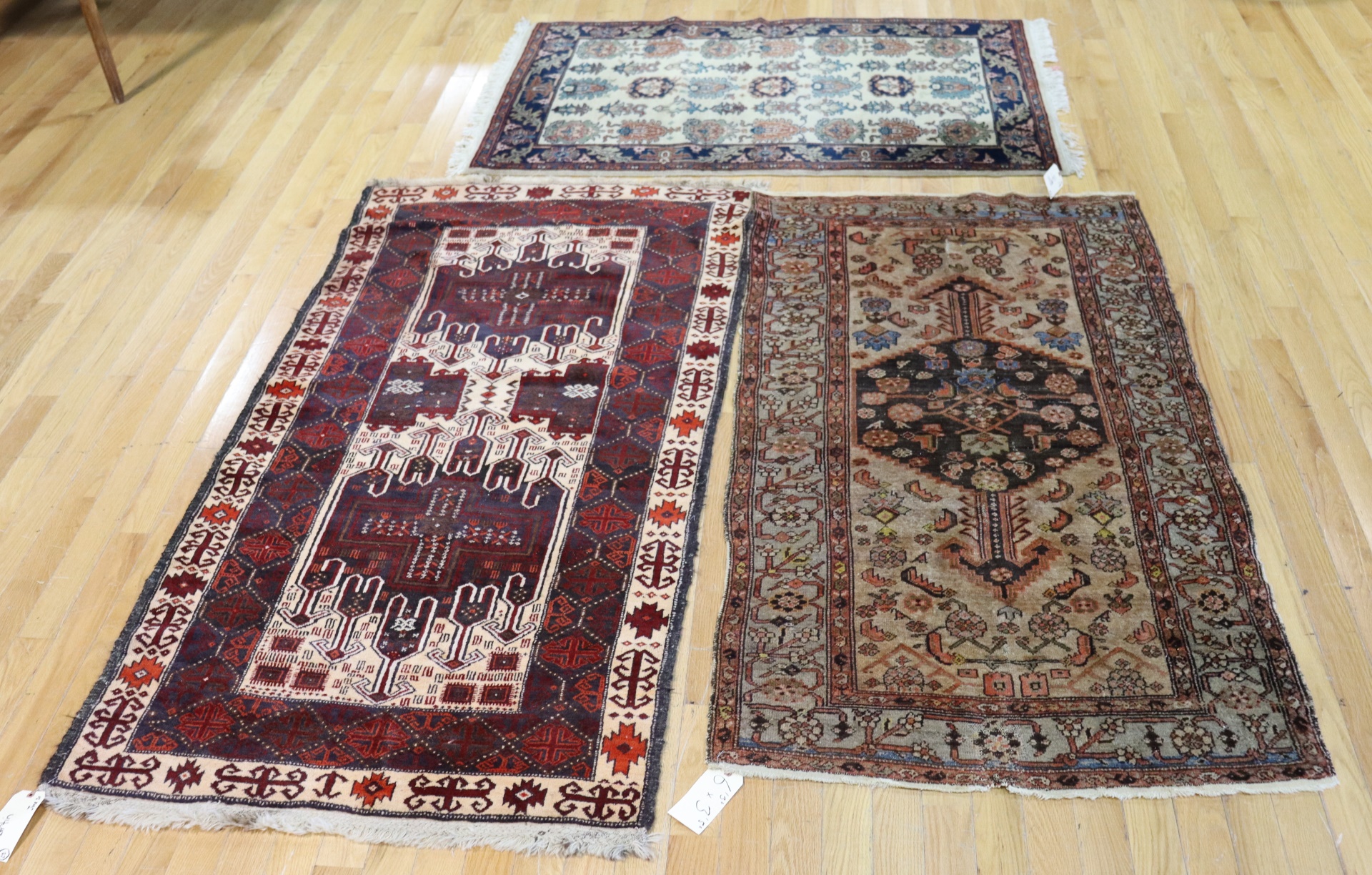 Appraisal: VINTAGE AND FINELY HAND WOVEN AREA CARPETS Assorted styles and