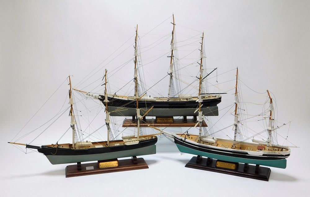 Appraisal: PC Piel Craftsmen Assorted Ship Models Massachusetts th Century Includes