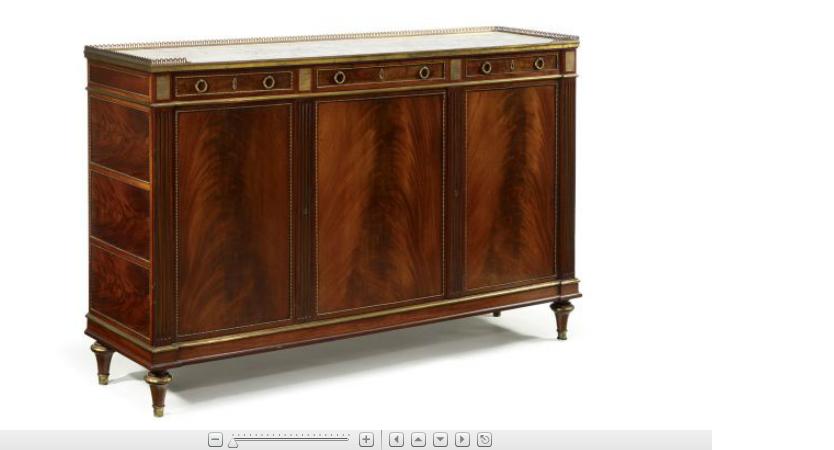 Appraisal: Louis XVI style gilt-metal mounted mahogany commode a vantauxlate th