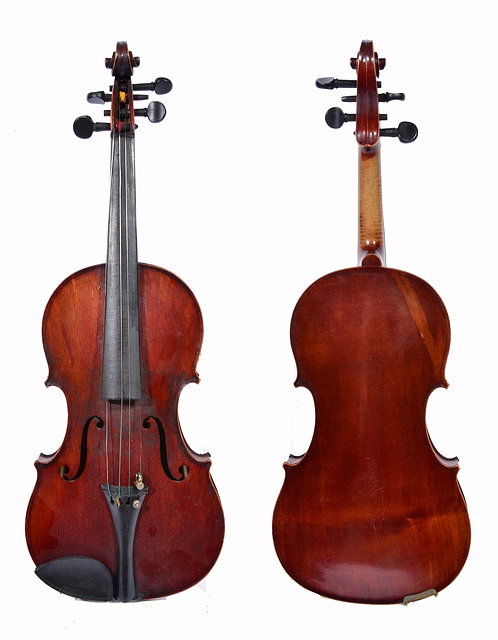 Appraisal: A TH CENTURY FRENCH THREE QUARTERS VIOLIN unpurfled in wooden