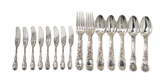 Appraisal: An Assembled Set of American Sterling Silver Flatware Tiffany Co