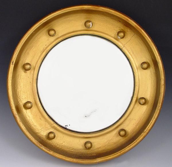 Appraisal: FEDERAL BULLS EYE MIRROR Convex looking glass May be a